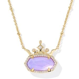 Disney | Kendra Scott Elisa Princess Gold Pendant in Gold Lavender Opalite